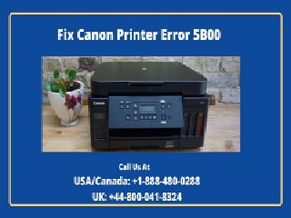Fix Canon Printer Error 5B00 