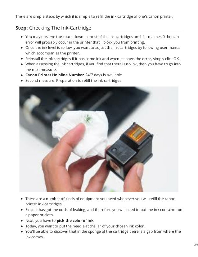 StepByStep Procedure for Refilling the Canon Printer Cartridges