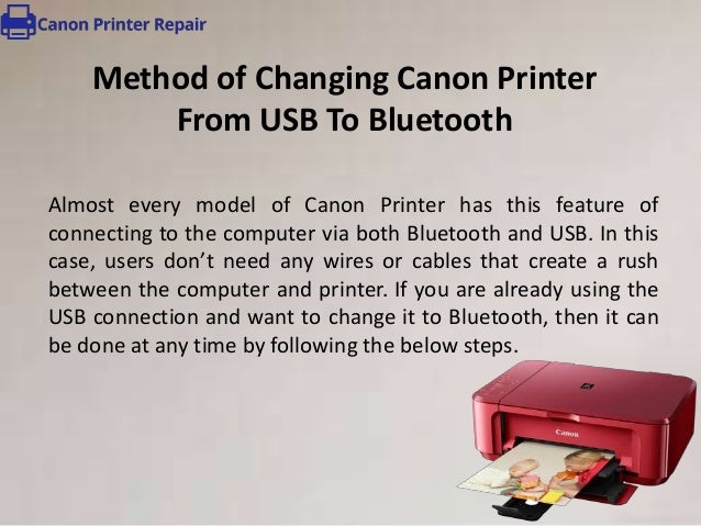 canon printer usb connection