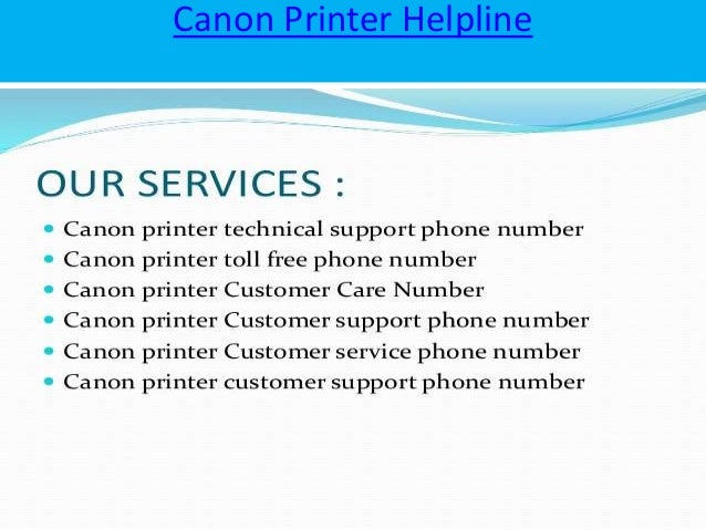 canon customer service phone number