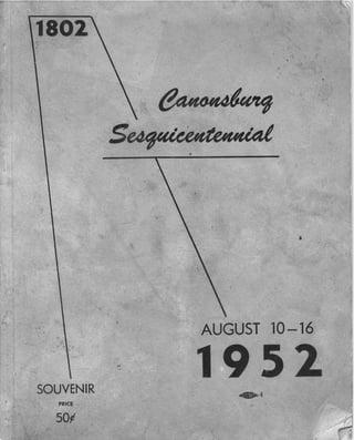Canonsburg Sesquicentennial Booklet