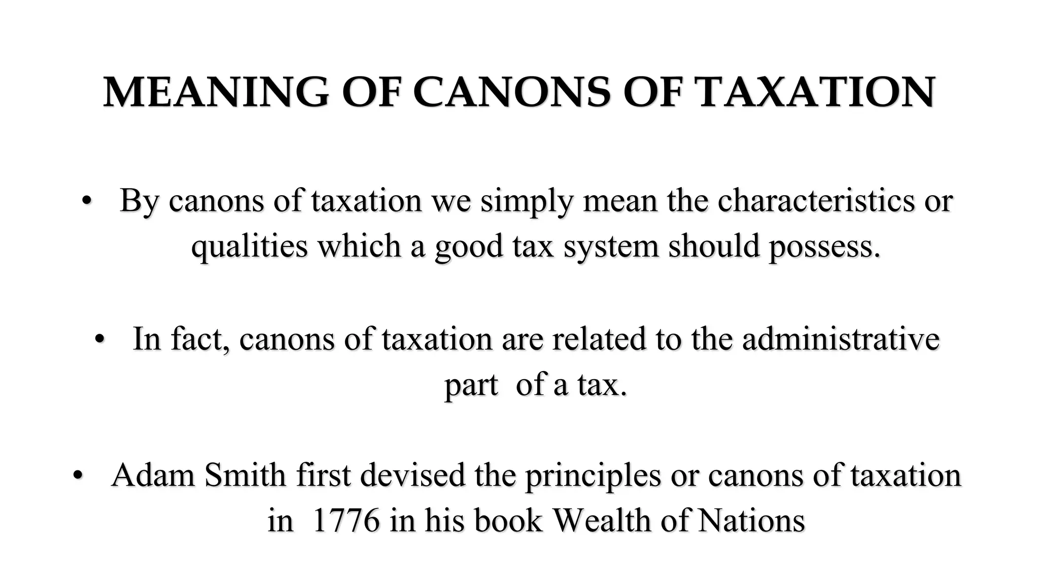 Canons of taxation PPT
