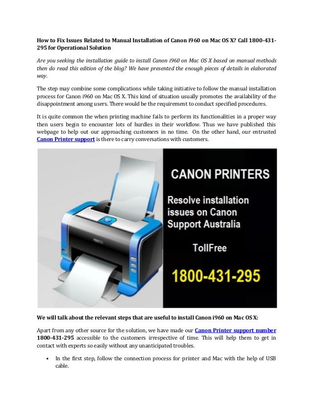 canon install printer mac