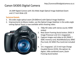 canon powershot sx30 is digital camera