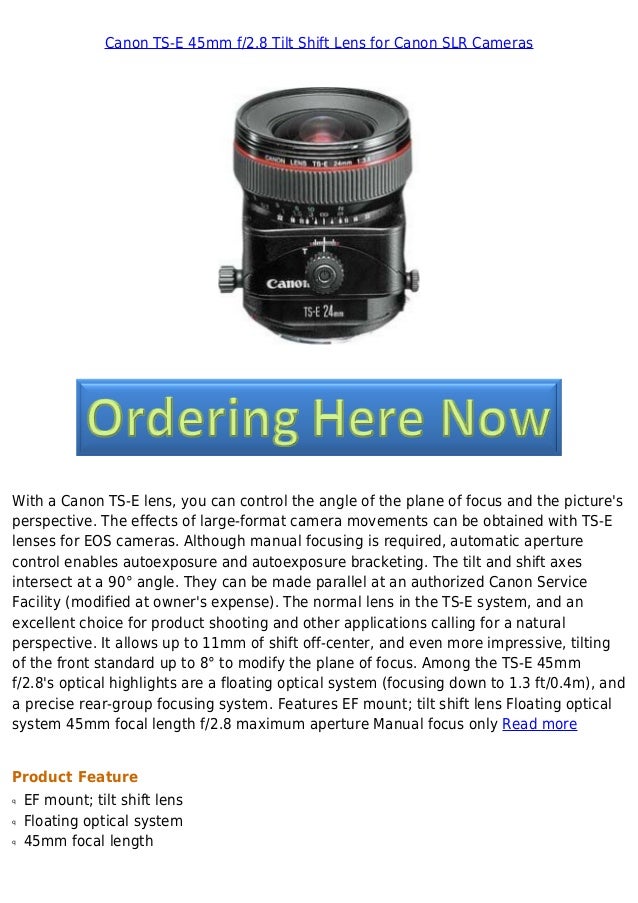 tilt shift 45mm canon