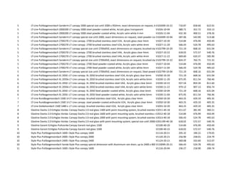 5 LT-Line Pultbogenvordach Sondermaß bis 2000 x 950 mm, genaue Maße auf AnfrageAcrylglas transparent , Edelstahlwandhalterung V4A matt gebürstetLT canopy 2000 special size until 2000 x 950mm, exact dimensions on request, brushed stainless V4, Acrylic glass transparent 4 mmV102699-10-22 710.87 658.60 622.01
5 LT-Line Pultbogenvordach 20002000 x 950 mm, Acrylglas transparent , Stahlwandhalterung weiß pulverbeschichtetLT canopy 2000 steel powder-coated white, Acrylic glass transparent V1026-10-04 380.71 352.72 333.13
5 LT-Line Pultbogenvordach 20002000 x 950 mm, Acrylglas satiniert , Stahlwandhalterung weiß pulverbeschichtetLT canopy 2000 steel powder-coated white, Acrylic satin white 4 mm V1026-11-04 432.30 400.51 378.26
5 LT-Line Pultbogenvordach Sondermaß bis 2000 x 950 mm, genaue Maße auf AnfrageAcrylglas transparent , Stahlwandhalterung weiß pulverbeschichtetLT canopy special size until 2000, exact dimensions on request, steel powder-coated white, Acrylic glass transparentV102699-10-04 587.06 543.90 513.68
5 LT-Line Pultbogenvordach 27002700 x 950 mm, Acrylglas klar, Edelstahlwandhalterung V2A matt gebürstetLT-Line canopy 2700 brushed stainless steel V2A, Acrylic glass clear 4mm V1027-10-20 514.84 476.99 450.49
5 LT-Line Pultbogenvordach 27002700 x 950 mm, Acrylglas satiniert, Edelstahlwandhalterung V2A matt gebürstetLT-Line canopy 2700 brushed stainless steel V2A, Acrylic satin white 4mm V1027-11-20 566.43 524.78 495.63
5 LT-Line Pultbogenvordach Sondermaß bis 2700 x 950, genaue Maße auf AnfrageAcrylglas klar, Edelstahlwandhalterung V2A matt gebürstetLT canopy special size until 2700x950, exact dimensions on request, brushed stainless steel V2A, Acrylic glass clear 4mmV102799-10-20 721.19 668.16 631.04
5 LT-Line Pultbogenvordach 27002700 x 950 mm, Acrylglas klar, Edelstahlwandhalterung V4A matt gebürstetLT-Line canopy 2700 brushed stainless steel V4A, Acrylic glass clear 4mm V1027-10-22 618.02 572.57 540.76
5 LT-Line Pultbogenvordach 27002700 x 950 mm, Acrylglas satiniert, Edelstahlwandhalterung V4A matt gebürstetLT-Line canopy 2700 brushed stainless steel V4A, Acrylic satin white 4mm V1027-11-22 669.60 620.37 585.90
5 LT-Line Pultbogenvordach Sondermaß bis 2700 x 950 mm, genaue Maße auf AnfrageAcrylglas klar, Edelstahlwandhalterung V4A matt gebürstetLT canopy special size until 2700x950, exact dimensions on request, brushed stainless steel V4A, Acrylic glass clearV102799-10-22 824.37 763.75 721.32
5 LT-Line Pultbogenvordach 27002700 x 950 mm, Acrylglas klar, Stahlwandhalterung weiß pulverbeschichtetLT-Line canopy 2700 Steel powder-coated white, Acrylic glass clear 4mm V1027-10-04 514.84 476.99 450.49
5 LT-Line Pultbogenvordach 27002700 x 950 mm, Acrylglas satiniert, Stahlwandhalterung weiß pulverbeschichtetLT-Line canopy 2700 Steel powder-coated white, Acrylic satin white 4mm V1027-11-04 566.43 524.78 495.63
5 LT-Line Pultbogenvordach Sondermaß bis 2700 x 950 mm, genaue Maße auf AnfrageAcrylglas klar, Stahlwandhalterung weiß pulverbeschichtetLT canopy special size until 2700x950, exact dimensions on request, Steel powder-coated white, Acrylic glass clear 4mmV102799-10-04 721.19 668.16 631.04
6 LT-Line Pultbogenvordach XL 2050 x1420 mm, Acrylglas klar, Edelstahlwandhalterung V2A matt gebürstetLT-Line canopy XL 2050 brushed stainless steel V2A, Acrylic glass clear 6mm V1030-10-20 721.19 668.16 631.04
6 LT-Line Pultbogenvordach XL 2050x1420 mm, Acrylglas satiniert , Edelstahlwandhalterung V2A matt gebürstetLT-Line canopy XL 2050 brushed stainless steel V2A, Acrylic satin white 6mm V1030-11-20 875.95 811.54 766.46
6 LT-Line Pultbogenvordach XL 2050 x1420 mm, Acrylglas klar, Edelstahlwandhalterung V4A matt gebürstetLT-Line canopy XL 2050 brushed stainless steel V4A, Acrylic glass clear 6mm V1030-10-22 927.54 859.34 811.60
6 LT-Line Pultbogenvordach XL 2050x1420 mm, Acrylglas satiniert , Edelstahlwandhalterung V4A matt gebürstetLT-Line canopy XL 2050 brushed stainless steel V4A, Acrylic satin white 6mm V1030-11-22 979.13 907.13 856.74
6 LT-Line Pultbogenvordach XL 2050 x 1420 mm, Acrylglas klar, Stahlwandhalterung weiß pulverbeschichtetLT-Line canopy XL 2050 Steel powder-coated white, Acrylic glass clear 6mm V1030-10-04 721.19 668.16 631.04
6 LT-Line Pultbogenvordach XL 2050 x 1420 mm, Acrylglas satiniert weiß, Stahlwandhalterung weiß pulverbeschichtetLT-Line canopy XL 2050 Steel powder-coated white, Acrylic satin white 6mm V1030-11-04 875.95 811.54 766.46
7 LT-Line Rundbogenvordach 1500 1480 x 910 mm, Acryglas Klar, Edelstahlwandhalterung V2A matt gebürstetLT-Line canopy brushed stainless steel V2A, Acrylic glass clear 4mm V1050-10-20 463.25 429.19 405.35
7 LT-Line Rundbogenvordach 1500 1480 x 910 mm, Acryglas Klar, Stahlwandhalterung anthrazitLT-Line canopy steel powder-coated anthracite V2A, Acrylic glass clear 4mm V1050-10-30 463.25 429.19 405.35
7 LT-Line Giebelvordach 1500 1480 x 910 mm, Acrylglas klar, Edelstahlwandhalterung V2A matt gebürstetLT-Line canopy brushed stainless steel V2A, Acrylic glass clear 4mm V1055-10-20 463.25 429.19 405.35
8 Glasline Davita 2.0 Echtglas Vordach 1400 mit Punkthalterungs-System, 1400 x 907 mm, Echtglas klar, Edelstahlwandhalterung matt gebürstetCanopy Davita 2.0 real glass 1400 with point mounting system, brushed stainless steel, Acrylic glass clear 4mmV2011-40-18 411.67 381.40 360.21
8 Glasline Davita 2.0 Echtglas Vordach 1600 mit Punkthalterungs-System, 1600 x 907 mm, Echtglas klar, Edelstahlwandhalterung matt gebürstetCanopy Davita 2.0 real glass 1600 with point mounting syste, brushed stainless steel, Acrylic glass clear 4mmV2012-40-18 514.84 476.99 450.49
8 Glasline Davita 2.0 Echtglas Vordach 2000 mit Punkthalterungs-System, 2000 x 907 mm, Echtglas klar, Edelstahlwandhalterung matt gebürstetCanopy Davita 2.0 real glass 2000 with point mounting system, brushed stainless steel, Acrylic glass clear 4mmV2013-40-18 566.43 524.78 495.63
8 Glasline Davita 2.0 Echtglas Vordach Sondermaß bis 2000 mmmit Punkthalterungs-System, Echtglas klar, Edelstahlwandhalterung matt gebürstetCanopy Davita 2.0 real glass with point mounting system, special size until 2000mm,brushed stainless steel, Acrylic glass clear 4mmV201199-40-18 618.02 572.57 540.76
9 Glasline Garant Echtglas-Pultvordach 1500 1500 x 890 mm, Echtglas klar, Edelstahlwandhalterung V2A matt gebürstetCanopy Garant real glass 1500 brushed stainless steel V2A, glass clear 10mm (2x5mm)V2100-40-20 514.84 476.99 450.49
9 Glasline Garant Echtglas-Pultvordach 1500 VSG EG 1500 x 890 mm, Echtglas klar, Edelstahlwandhalterung V4A matt gebürstetCanopy Garant real glass 1500 brushed stainless steel V4A, glass clear 10mm (2x5mm)V2100-40-22 618.02 572.57 540.76
10 Style Plus Pultbogenvordach 1600 mit Aluminium Regenrinne, 1600 x 900 mm, Polycarbonat-Abdeckung Wandhalterung Circle Edelstahl V2AStyle Plus canopy 1600 with Aluminium rain drain, stainless steel V2A, Circle, PoV1116-20-21 205.32 190.22 179.65
10 Style Plus Pultbogenvordach 2000 mit Aluminium Regenrinne, 2000 x 900 mm, Polycarbonat-Abdeckung Wandhalterung Circle Edelstahl V2AStyle Plus canopy 2000 with Aluminium rain drain, stainless steel V2A, Circle, PV1120-20-21 256.90 238.01 224.79
10 Style Plus Pultbogenvordach 2400 mit Aluminium Regenrinne, 2400 x 900 mm, Polycarbonat-Abdeckung Wandhalterung Circle Edelstahl V2AStyle Plus canopy 2400 with Aluminium rain drain, stainless steel V2A, Circle, PoV1124-20-21 360.08 333.60 315.07
10 Style Plus Pultbogenvordach Sondermaß mit Aluminium Regenrinne, bis 2400 x 900 mm, Polycarbonat-Abdeckung Wandhalterung Circle Edelstahl V2AStyle Plus canopy special dimension with Aluminium rain drain, up to 2400 x 900 mm, wall bracket Circle stainless steel V2A, Polycarbonate 3 mmV110099-20-21 566.43 524.78 495.63
11 Style Plus Pultbogenvordach 1600 mit Aluminium Regenrinne, 1600 x 900 mm, Polycarbonat-Abdeckung Wandhalterung Circle weiß pulverbeschichtetStyle Plus canopy 1600 with Aluminium rain drain, steel powder-coated white, CV1116-20-04 236.27 218.90 206.74
 