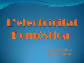 L’electricitatDomèstica Gerard Galera David Canosa 