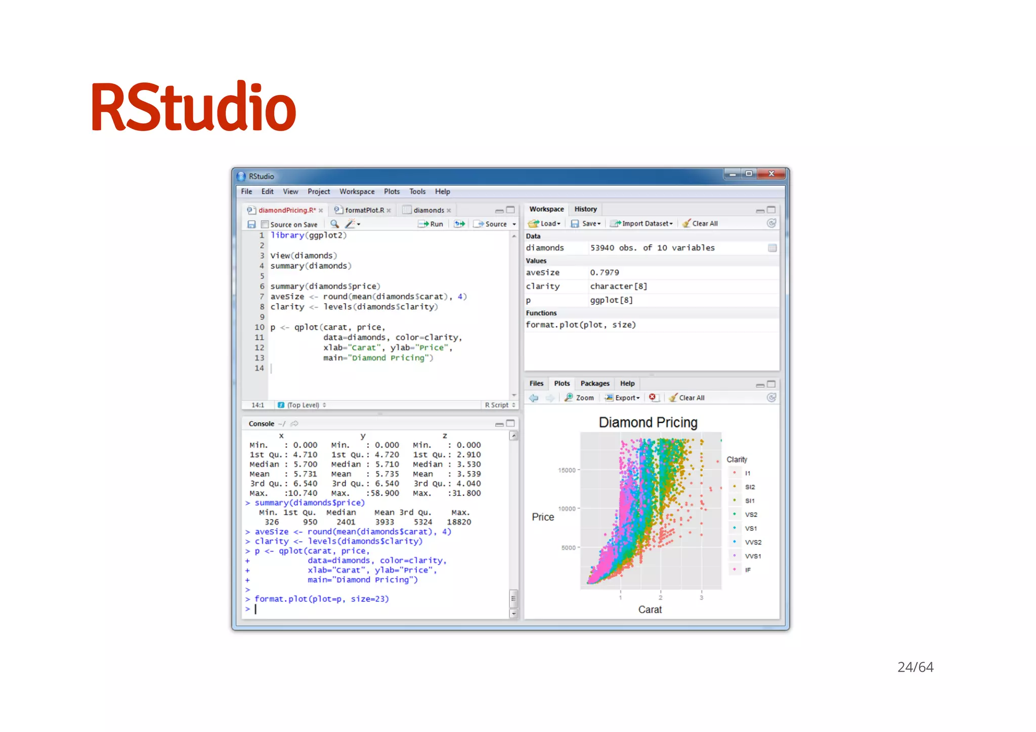 RStudio
24/64
 