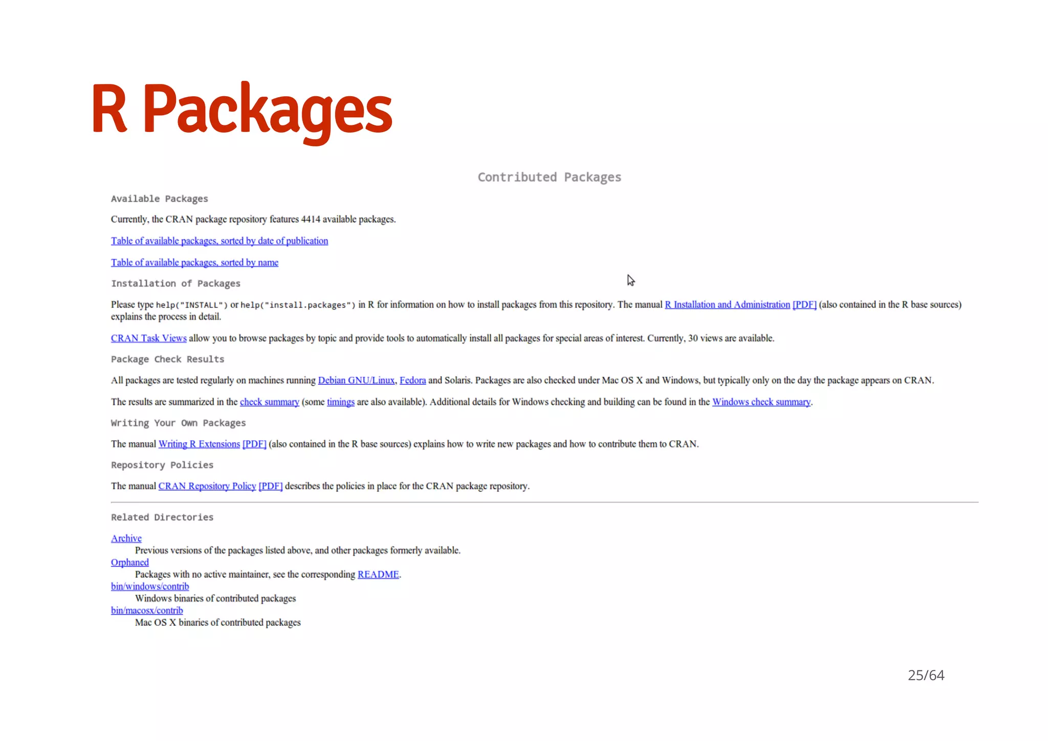 R Packages
25/64
 