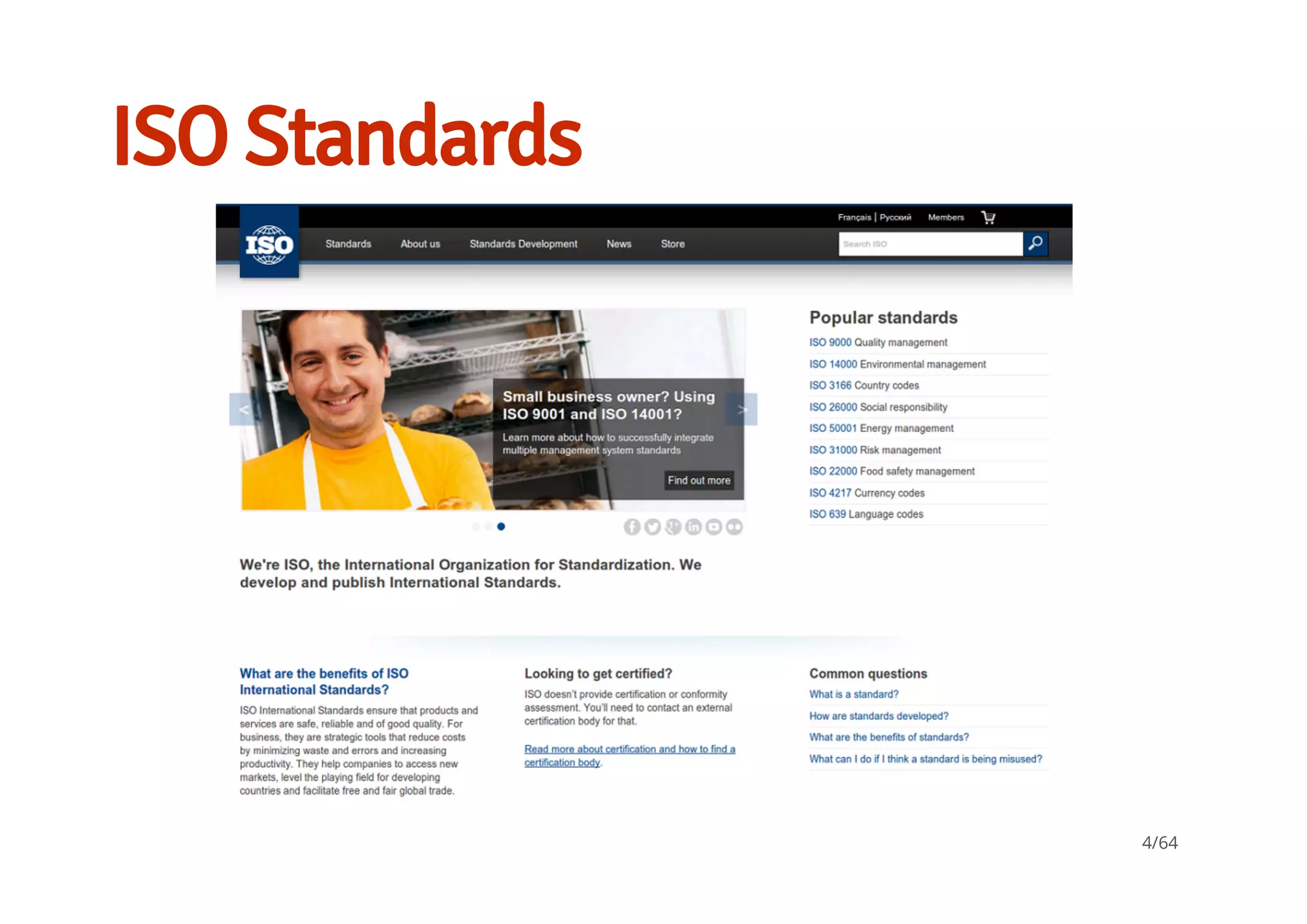 ISO Standards
4/64
 