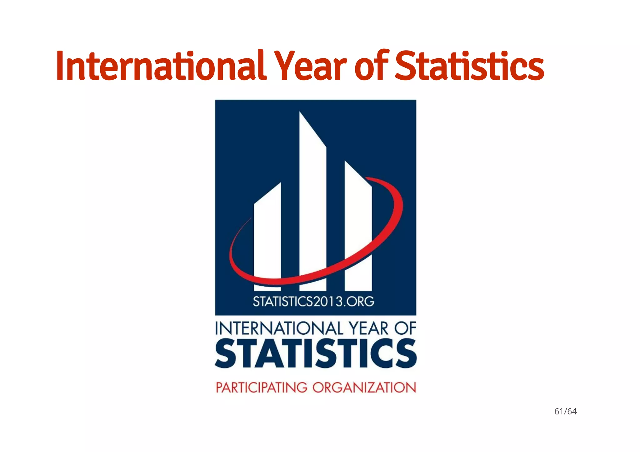 International Year of Statistics
61/64
 