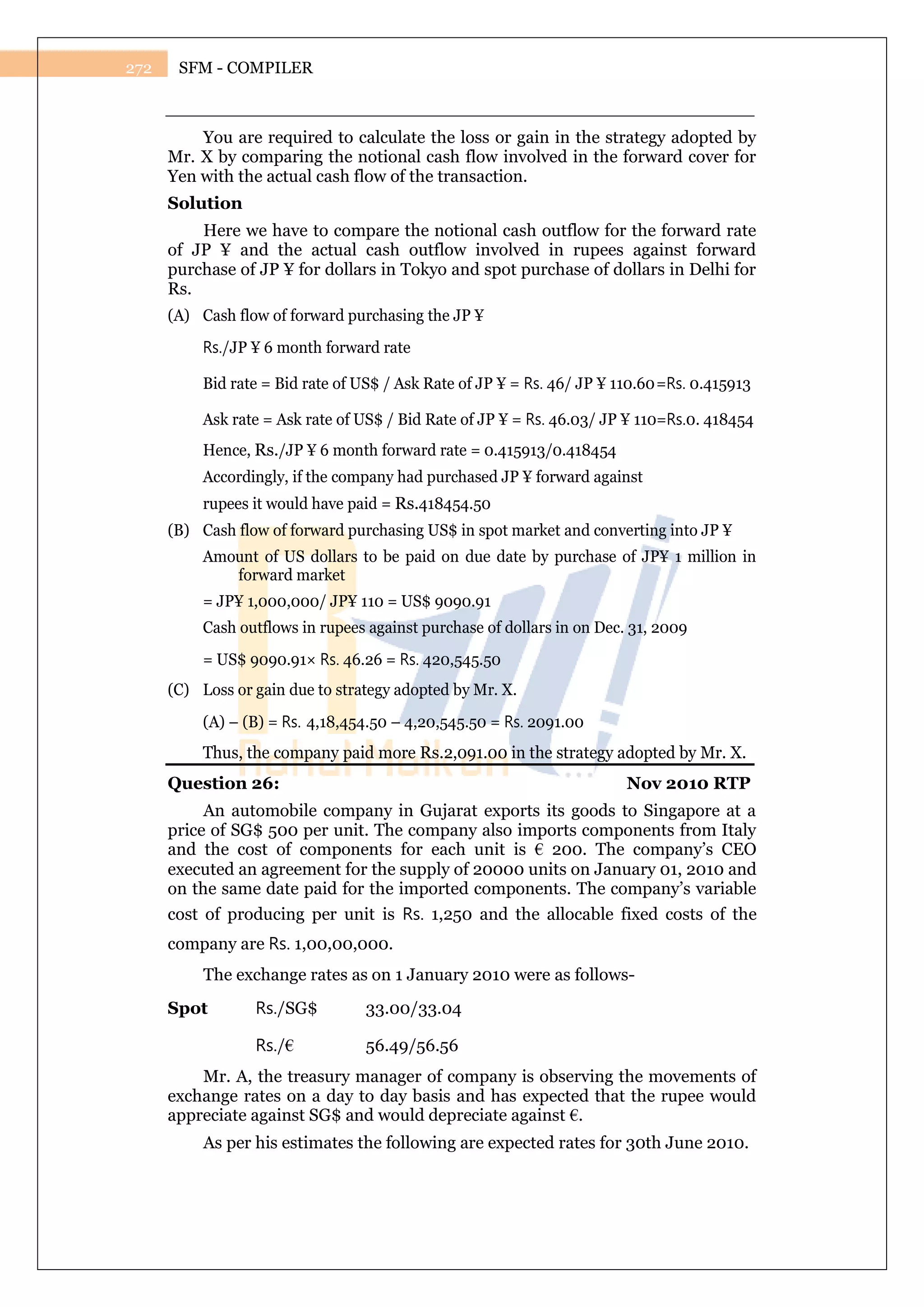 CA NOTES ON FOREX PRACTICALS OF STRATEGIC FINANCIAL MODELING | PDF