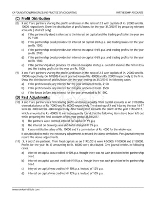 Ca Notes On Partnership Accounts