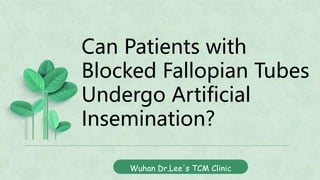 Can Patients with
Blocked Fallopian Tubes
Undergo Artificial
Insemination?
Wuhan Dr.Lee's TCM Clinic
 