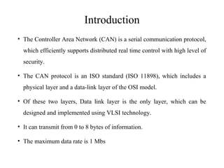 Controller area network protocol | PPT | Computer Networking | Computing