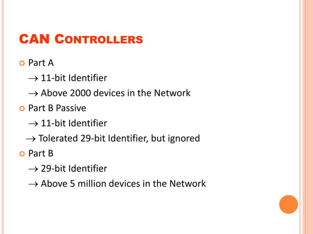 Controller Area Network(CAN) | PPTX