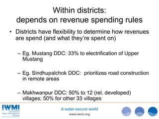 Scale matters: can revenue-sharing improve equity in hydropower development in Nepal?
