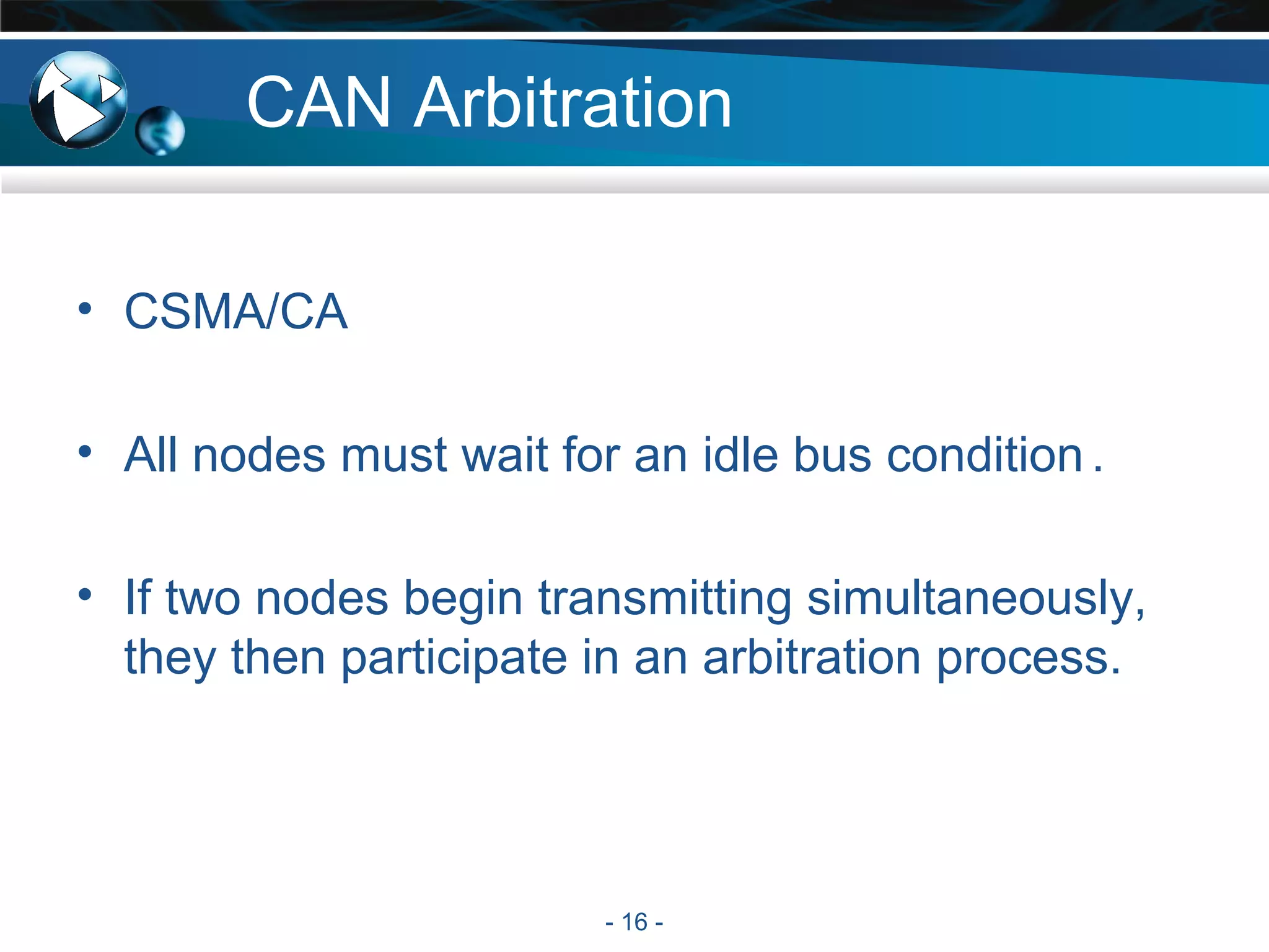 CAN (Controller Area Network) Bus Protocol | PPT | Computer Networking ...