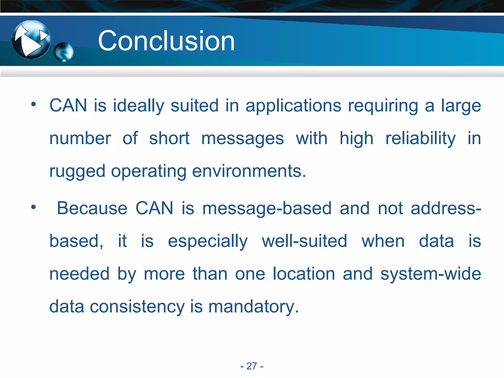 CAN (Controller Area Network) Bus Protocol | PPT | Computer Networking ...