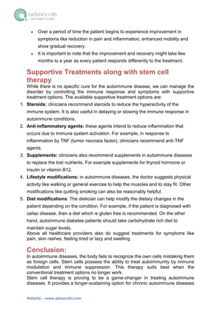 Can Stem Cell Therapy Manage Autoimmune Disorder? | PDF