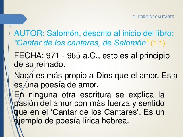 Cantar De Los Cantares