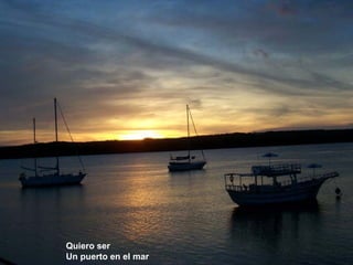 Quiero ser
Un puerto en el mar
 