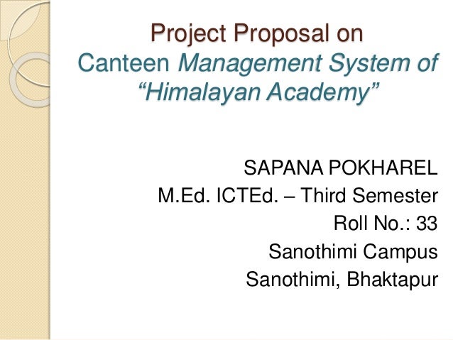 canteen management system project report pdf