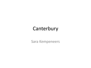 Canterbury
Sara Kempeneers
 
