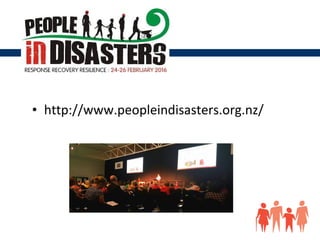• http://www.peopleindisasters.org.nz/
 