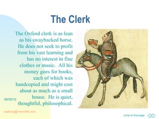the clerk canterbury tales