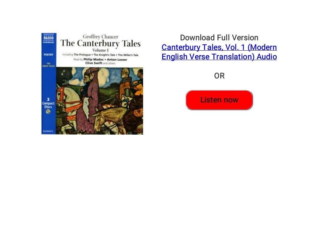 Canterbury Tales Vol 1 Modern English Verse Translation Audiobook canterbury-tales-vol-1-modern-english-verse-translation-audiobook