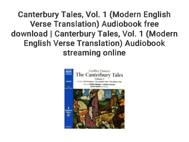 Canterbury Tales... Vol. 1 (Modern English Verse Translation) Audiobook ...
