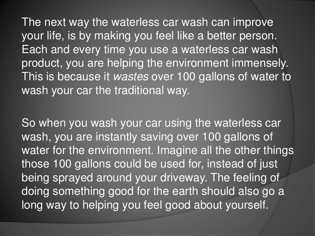 Can the Waterless Car Wash Really Improve Your Life?