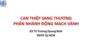 CAN THIỆP SANG THƯƠNG
PHÂN NHÁNH ĐỘNG MẠCH VÀNH
GS TS Trương Quang Bình
ĐHYD Tp.HCM
 