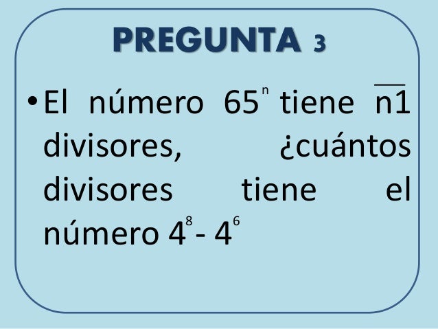 Cantidad De Divisores