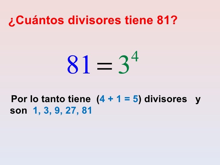 Cantidad de divisores que tiene un número compuesto