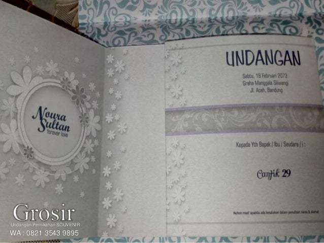 Supplier Contoh Kartu Undangan Pernikahan Cilacap 0821