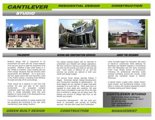 Cantilever Home Design Build Brochure