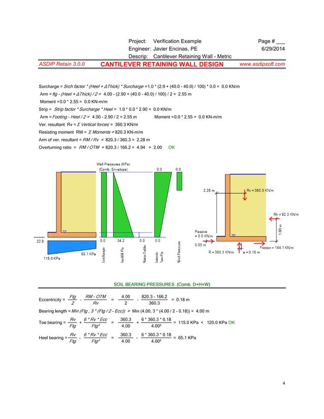 CANTILEVER RETAINING WALL FOR CIVIL ENGINEER | PDF