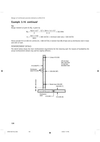 Kicker Rcc Column CANTILEVER RETAINING WALL FOR CIVIL ENGINEER | PDF