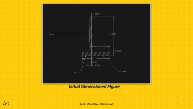 Design of Cantilever retaining wall | PPTX | Civil Engineering Industry ...