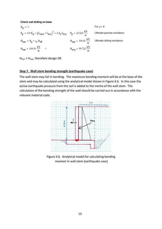 Cantilever retaining wall design example | PDF