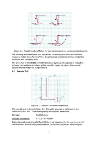 Cantilever retaining wall design example | PDF