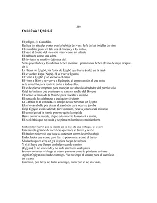 Canto a los orishas con sus traducciones en pdf