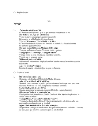Canto a los orishas con sus traducciones en pdf