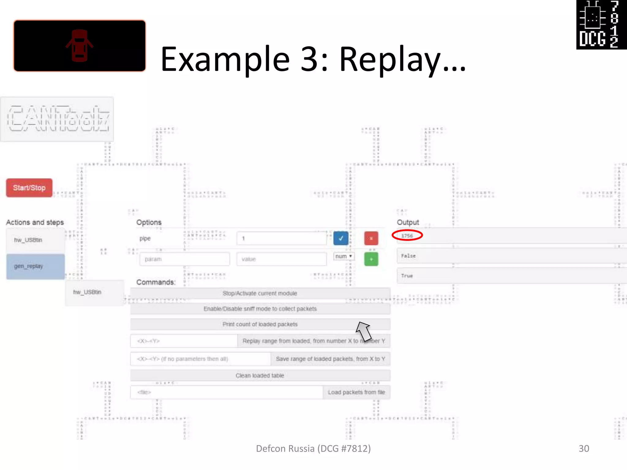 Example 3: Replay…
Defcon Russia (DCG #7812) 30
 