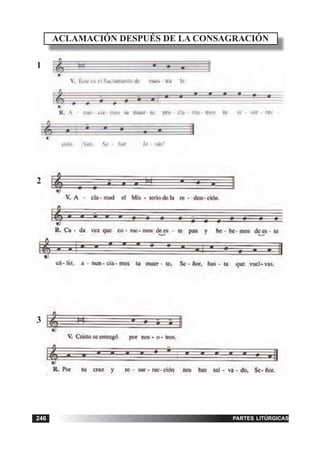 partes litúrgicas246
ACLAMACIÓN DESPUÉS DE LA CONSAGRACIÓN
1
2
3
 