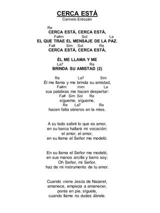 Cantoral de adviento con acordes .