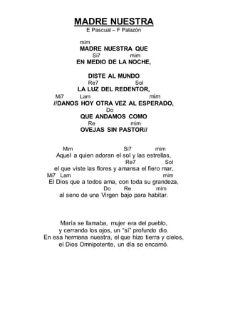 Cantoral de adviento con acordes .