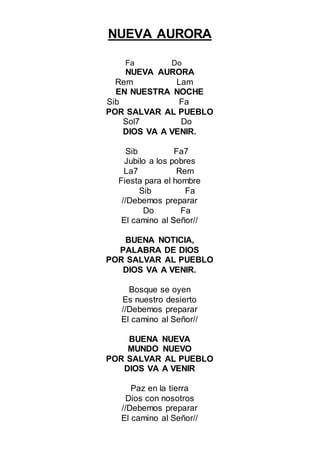 Cantoral de adviento con acordes .